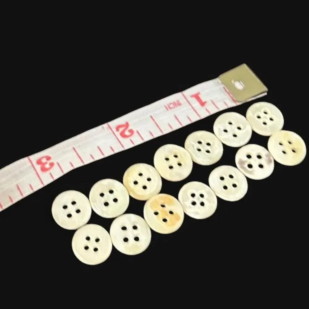 Lot of 14 1cm Mother of Pearl Vintage Button Collection